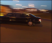 Black limo at Boreham interchange
