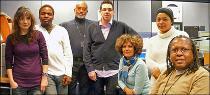 Parte da equipa da BBCParaAfrica: (Da esq. para a dir) Marina Tadeu, Leo Guevane, Filipe Correia de Sá, Bruno Portela, Teresa Lima, Hermínia Monteiro e Aires Walter dos Santos