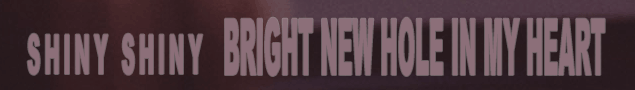 Shiny Shiny Bright New Hole In My Heart