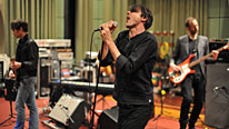 Indie band Suede record at the BBC Maida Vale studios