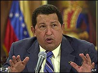 O presidente da Venezuela, Hugo Chávez