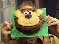 Tom Warmington with cake