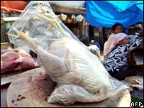 Gà bán trong chợ