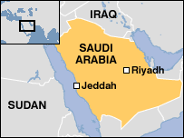 Mapka Saúdské Arábie