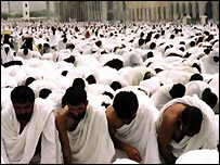 Pilgrims on Hajj in Mecca
