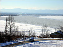 Rio Amur na altura de Khabarovsk