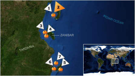 Dive map - Indian Ocean - coastal waters - Site 2