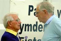 Sgwrs wedi'r ddarlith - Huw Jones a Meredydd Evans