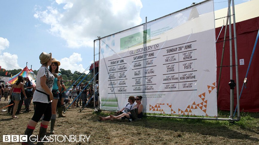 Outside the BBC Introducing stage in The Park