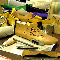 Rod Stewart's shoe mould!