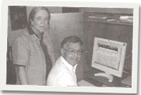 Dau o olygyddion presennol y Seren; Nansi Ellis ac Edwin Hughes