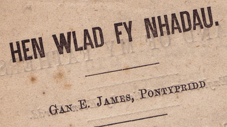 Welsh Anthem songsheet