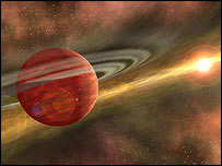 Desenho da Nasa mostrando como seria o sistema em volta da CoKu Tau 4