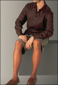 Meia-fina para homens