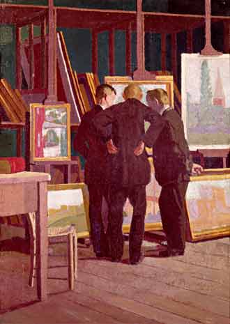 Fitzroy Street. Malcolm Drummond 1880-1945. oil on canvas. Laing Art Gallery, Newcastle upon Tyne (Tyne & Wear Museums) © The Estate of Malcolm Drummond