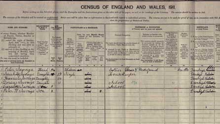 1911 Wales Census for Caradog Savage