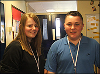 Holly and Robbie at Chantry High School