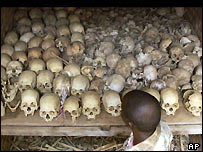 Ruanda'da ölenlerin kafa tasları