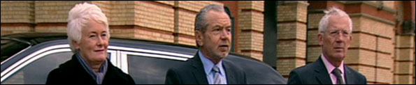 Sir Alan with Nick and Margaret in The Apprentice