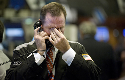 Corredor de bolsa en Wall Street