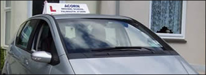 A driving school car