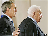 George W. Bush a Ariel Šaron