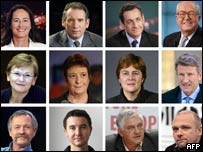 Candidaţi în alegerile prezidenţiale din Franţa