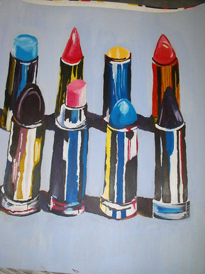 Reproduction of Wayne Thiebaud's lipsticks