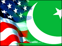 پرچم آمریکا و پاکستان 