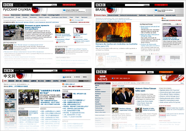 BBC World Service home pages