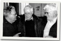 Tri hen wag yn rhoi'r byd yn ei le, Norman Closs-Parry, Hari Huws a Don Lloyd. 