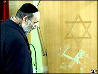 Zhanobení synagogy v Londýně