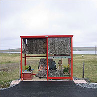 Bus stop at Unst, Shetland