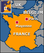 Místo, kde byla ve Francii potvrzena kulhavka a slintavka