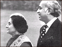 Indira Gandhi e Ali Bhutto