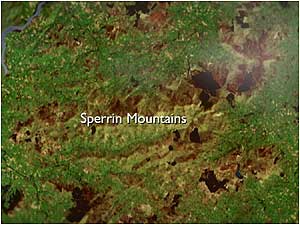 Sperrin Mountains map