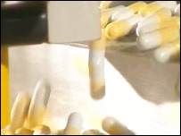 tablets in machine