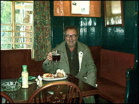 Dave in the snug at his local pub