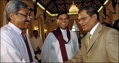 New CJ with Gotabhaya Rajapaksa (L) and Basil Rajapaksa