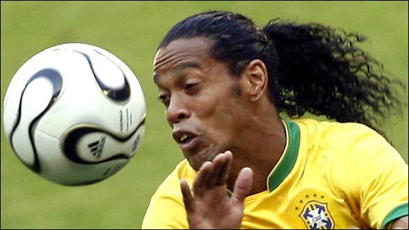 Ronaldinho in full flow at the 2006 World Cup finals in Germany