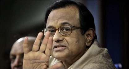 India’s Internal Affairs minister Palaniappan Chidambaram