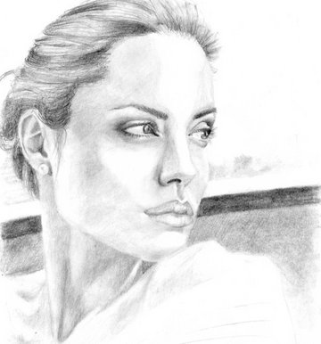 Drawing of Angelina Jolie
