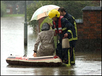 Pershore flood rescue