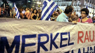 Протесты против Меркель