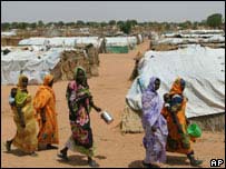 Campo de refugiados em Darfur