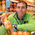 A Remploy worker employed in a supermarket