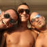 The Italian boys on the terrace get the party started