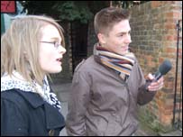 Students interviewing