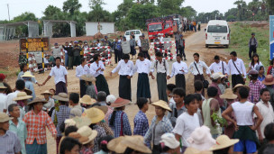 Người dân Miến Điện biểu tình phản đối khai mỏ đồng