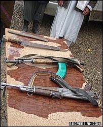 اسلحه ای که از نزد گروه "آدم ربا" به دست آمده